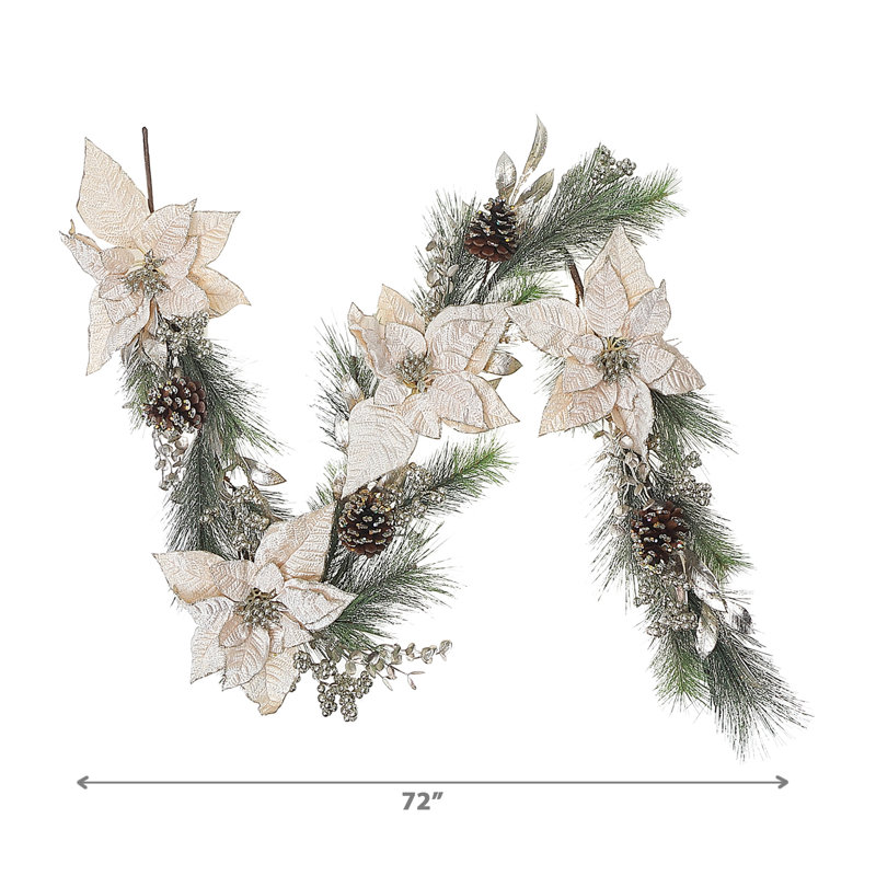 Guirlande Poinsettia And Pinecone