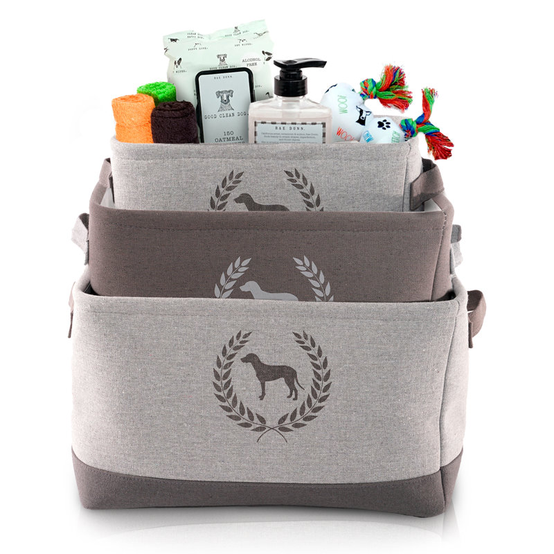 Ensemble de 3 bacs en tissu