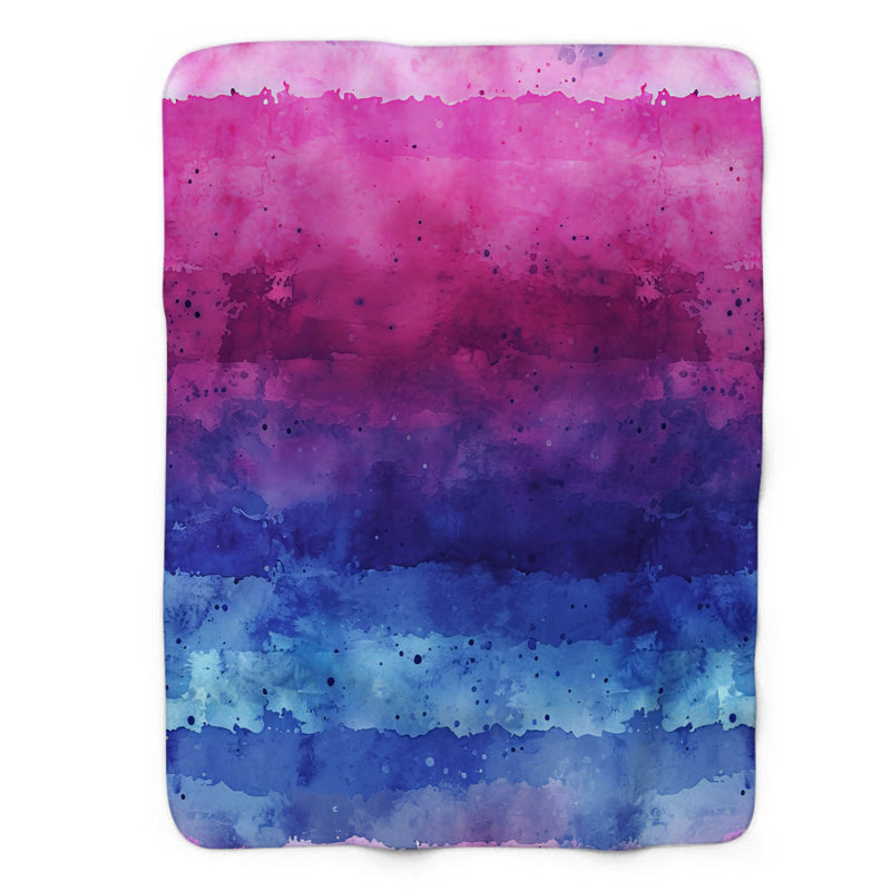 Gradient Washes - Jeté de qualité supérieure en sherpa 1 pièce, 50 po x 60 po