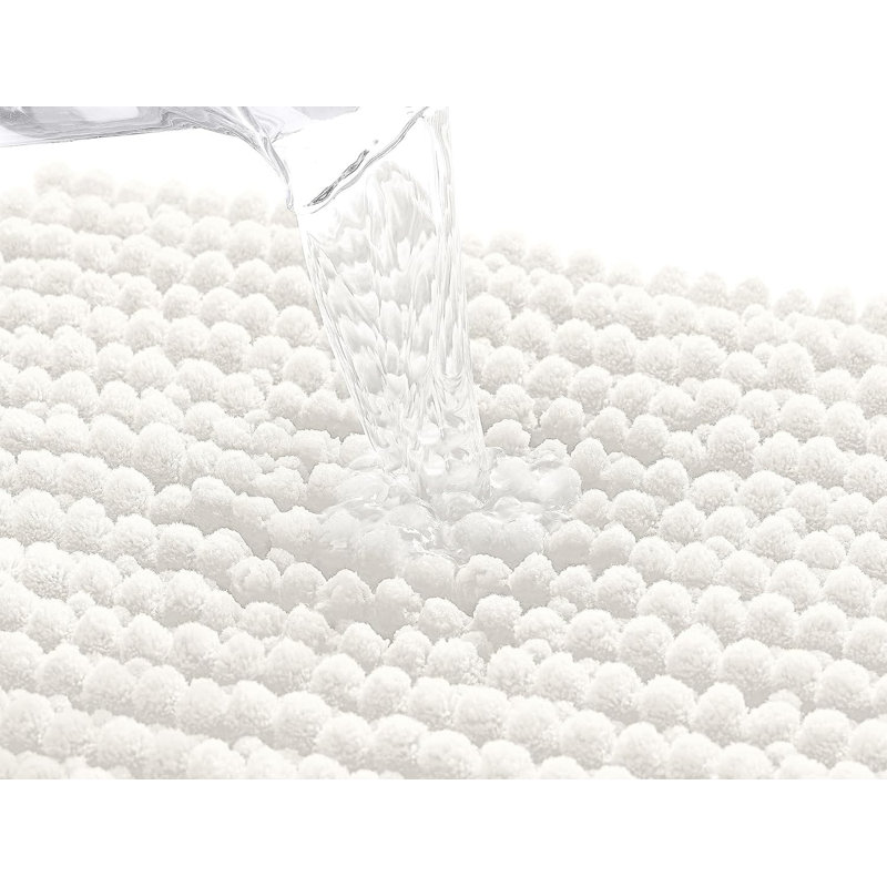 Tapis de bain épais en chenille 51 x 76 cm, doux et absorbant, Golden Yellow
