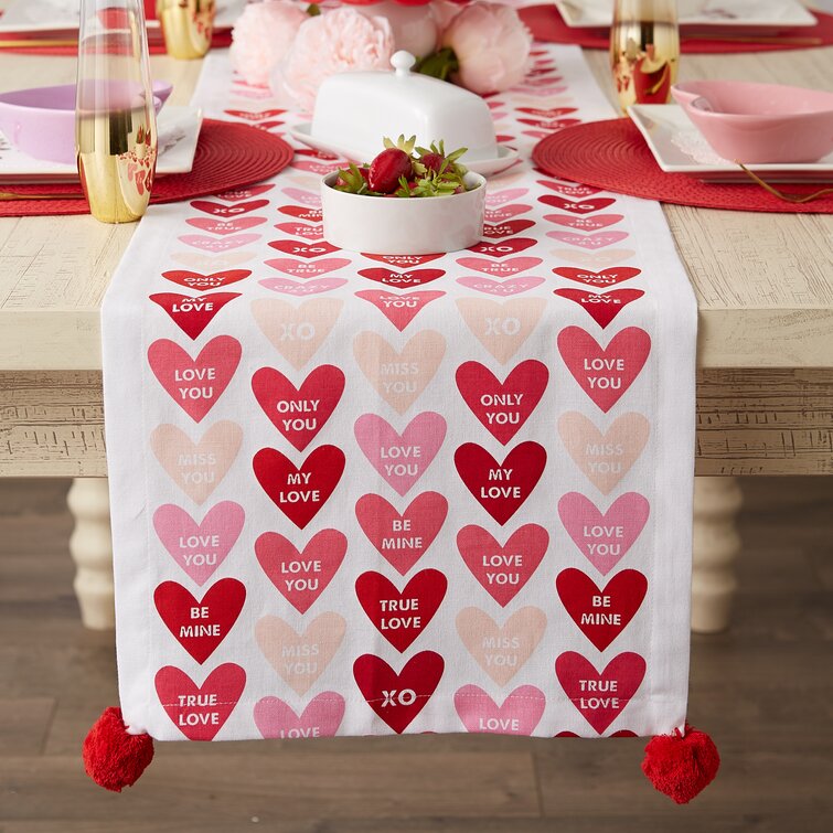 Valentine's Day Table with DIY Table Runner — Design of Your Life