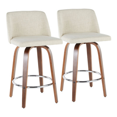 Lakyia Swivel Upholstered Counter Stool