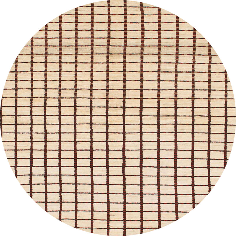 Tapis abstrait moderne 1521, Rond 6 pi