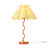 21.25in Orange Spiral Table Lamp with Scalloped Pleated Shade-344361205-344361204