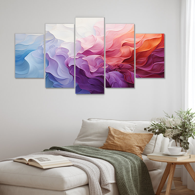 Art mural multicolore arc-en-ciel multicolore pour salon