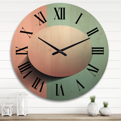 Horloge murale géométrique en bois