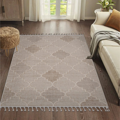 Tapis crème / treillis 6X9 - teinté, sans perte de poils et pour animaux de compagnie -, disponible en différentes tailles et couleurs, facile à nettoyer, à poils moyens intérieurs / extérieurs multiples, entretien