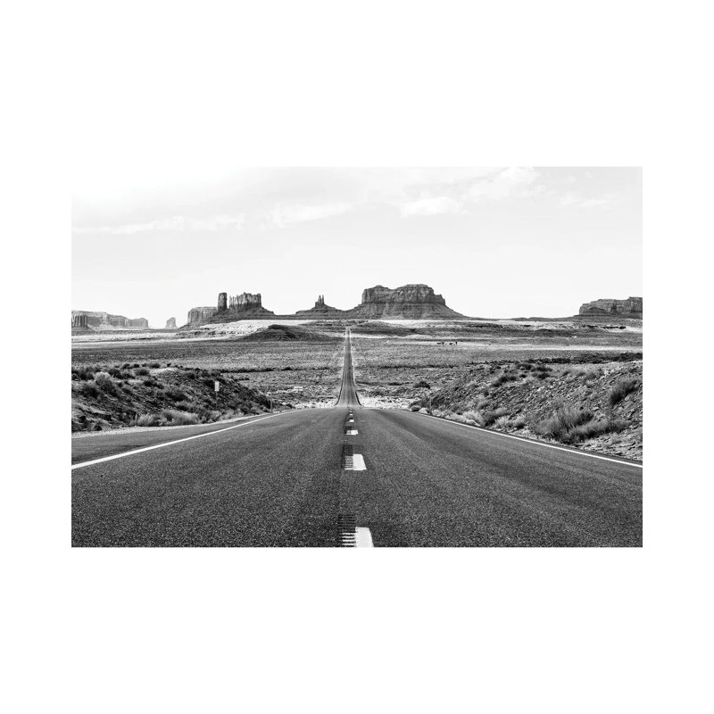 «Black Arizona Series - Monument Valley Road» par Philippe Hugonnard - reproduction de photo sur toile tendue