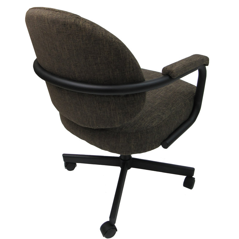 Chaise avec accoudoirs Hayles, Brun Sanora, Brun