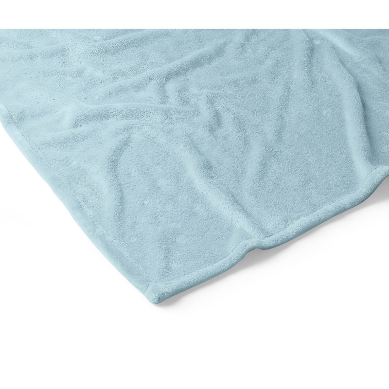 Jeté en velours Merry Surf Holiday, Bleu clair, L 60 po x l 50 po