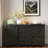 Farmhouse Sideboard With Sliding Barn Doors, 4 Drawers And Power Outlet-1280974480
