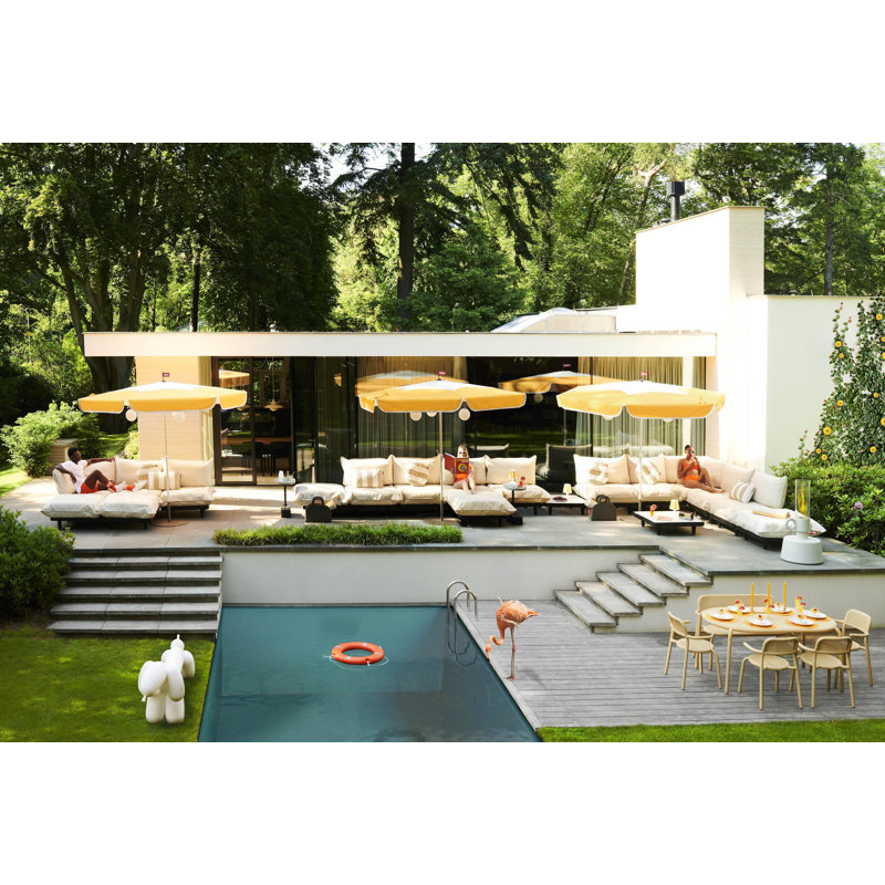 Paletti Outdoor Patio Modular Corner Seat, Olefin Sahara
