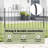 vidaXL Garden Fence Grey 5.58 x 3.94 ft Powder-coated Steel