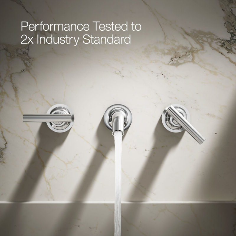 Purist® Wall-Mounted Bathroom Faucet, Polished Chrome, Lever Handle