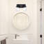 Luminaires de salle de bain modernes à 2 lumières pour salle de bain avec finition noire et appliques murales en verre transparent.