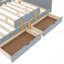 Lit plateforme avec tiroirs de rangement, structure de lit en bois massif avec garde-corps, petite tablette et crochets, aucun sommier nécessaire-670138819-670138829