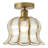 1-Transparent glass dimmable iron Flush Mount light