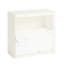 Classeur latéral en blanc épuré, convient à plusieurs pièces, panneaux, casiers de rangement pratiques pour le courrier et les documents, conception compacte, entrée de bureau facile à assembler, style contemporain, d'ingénierie