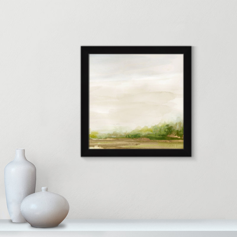 Icare Evening Stroll - peinture encadrée, Cadre noir, H 18 po x l 18 po x P 1,12 po