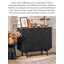 Commode décorative en bois massif 39,37 "noir standard + fer