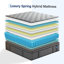Matelas hybride ferme en mousse à mémoire de forme 14 po avec mousse viscoélastique imprégnée de gel-964575948