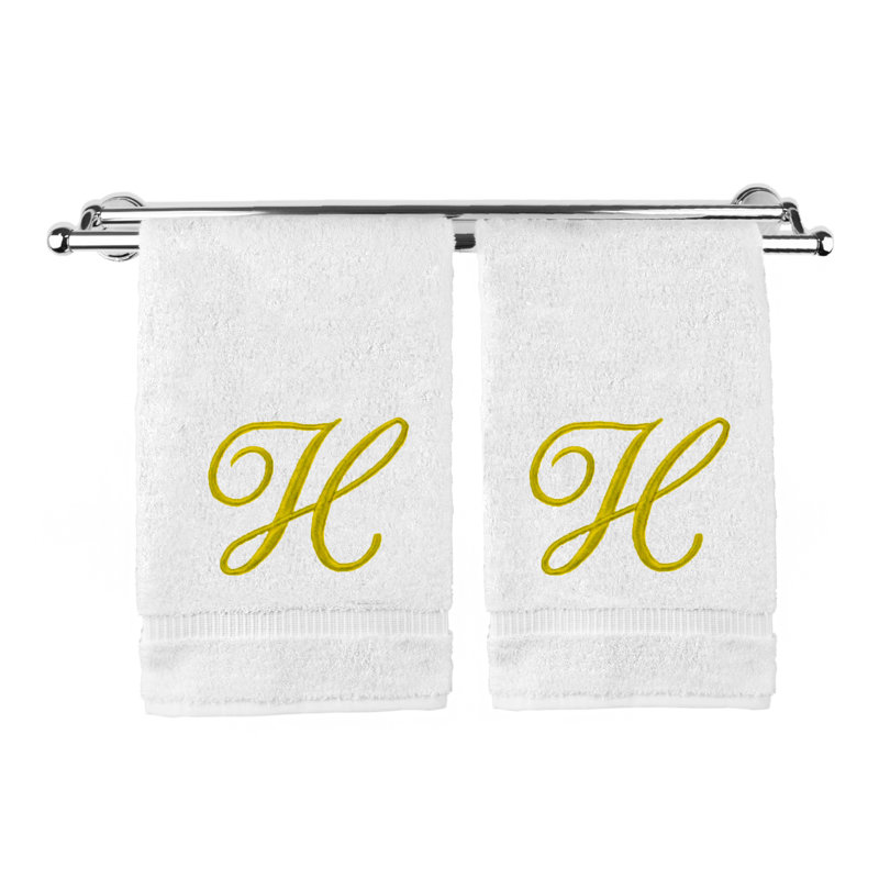 Super Plush Washcloth, White/Gold, H