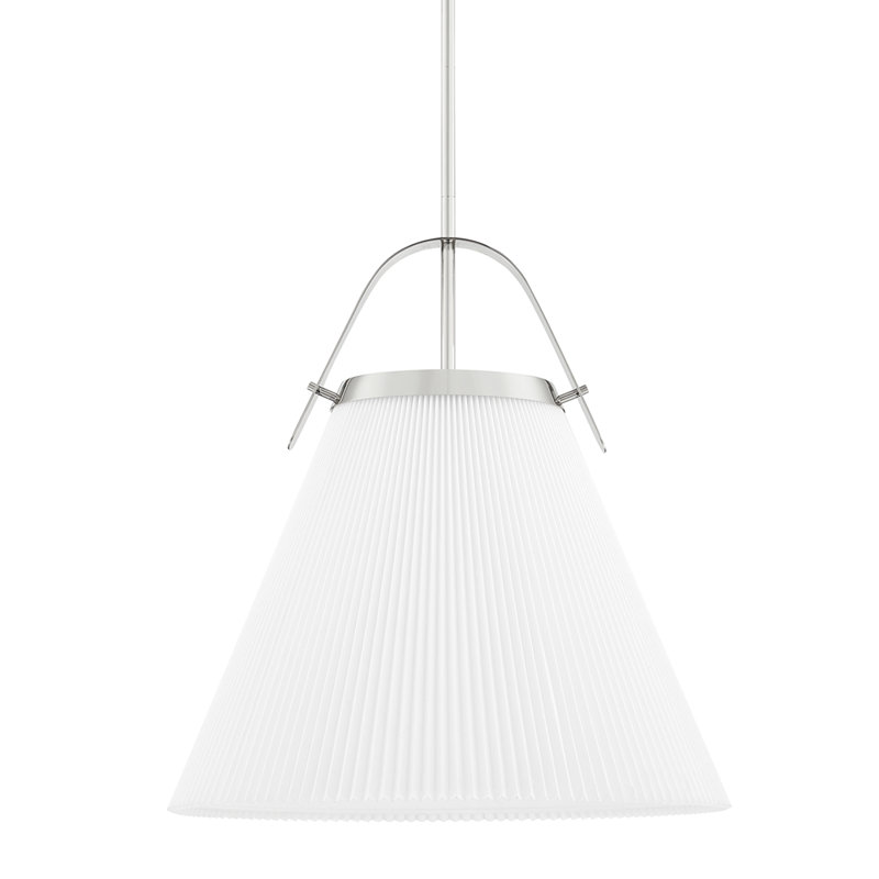 Aldridge 1 - Light Pendant, Polished Nickel, 19" H x 16" W x 16" D