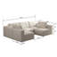 104.32*70.86 Modular Sectional Sofa Sleeper Couch, Sectional Sofa With Chaise And Ottoman, Convertible U Shaped Modular Sofa Set. Compressed Sponge, White. (Combo 3A+2B)-1102338570