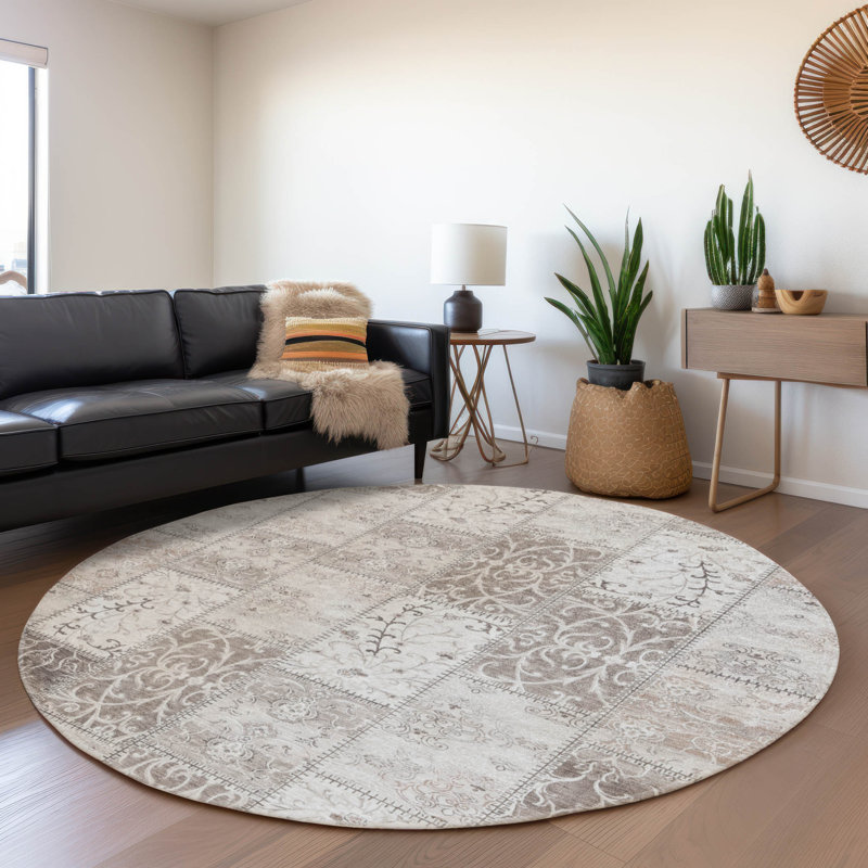 Tapis intérieur / extérieur Frisina, Rond 8 pi