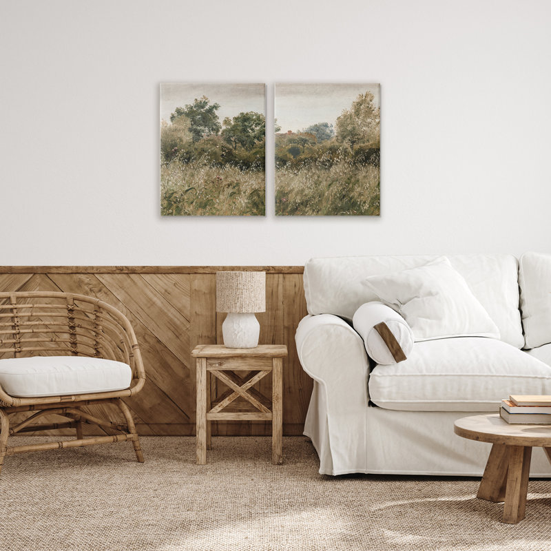 Rural Foliage Thicket 2pc Canvas Set, design by Lettered and Lined
