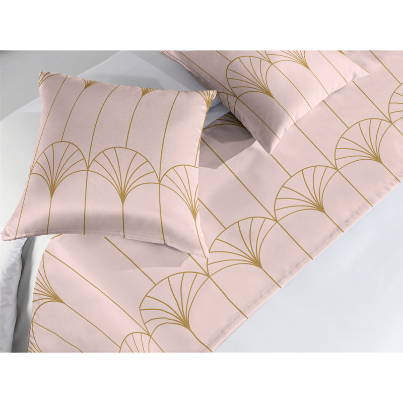 Satin Bed Runner, Queen, Blush and Sand Brown