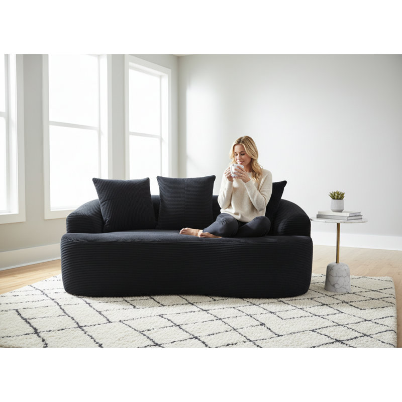 Canapé 2 places Boneless Compression, Noir