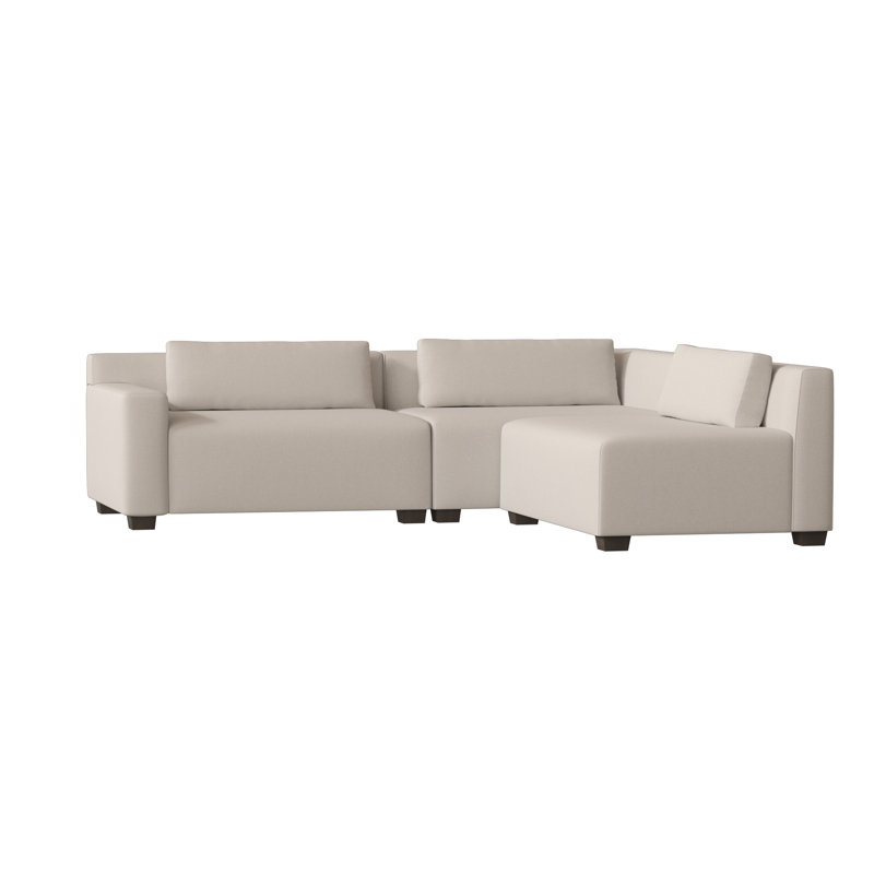 Alisa Upholstered L-Shaped Sectional Right Hand Facing, Wismar Burlap, Natural