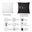Carré, phases de lune dans le ciel nocturne - Coussin décoratif imprimé moderne-60159699
