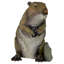 Statue beaver debout