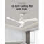 Ventilateurs de plafond 52 po （3 pales Light avec lumière et télécommande-1056591464-1056591465