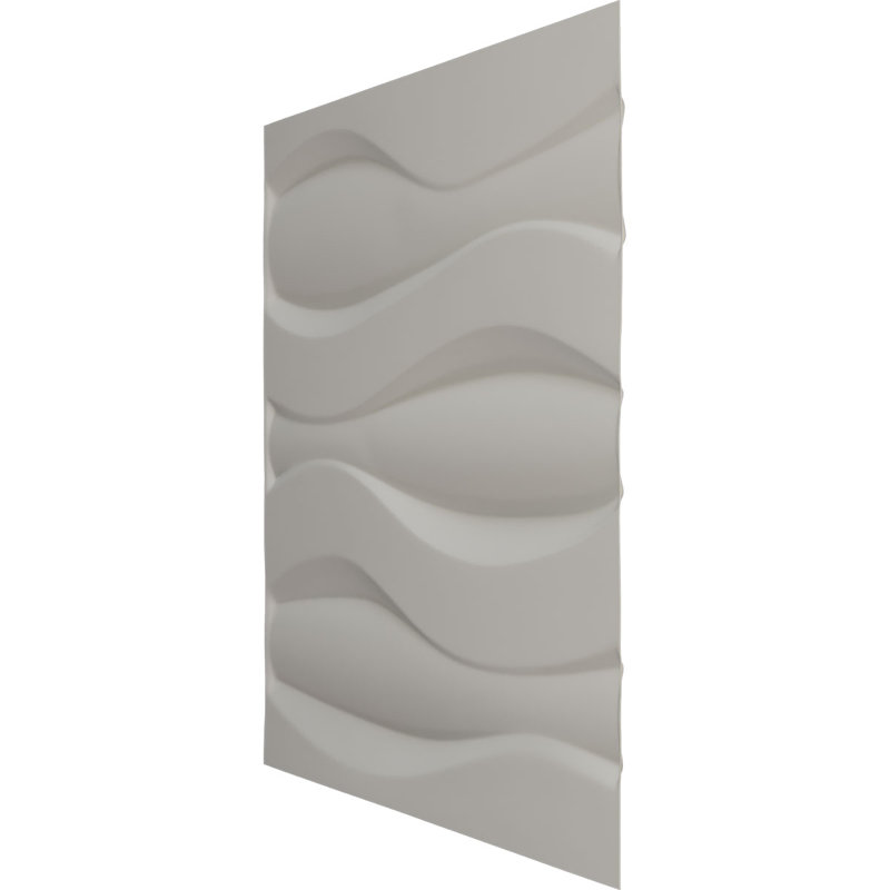 L 19 5/8 po x H 19 5/8 po Panneau décoratif décoratif 3D EnduraWall Thompson, aluminium brillant (couvre 2,67 pieds carrés)