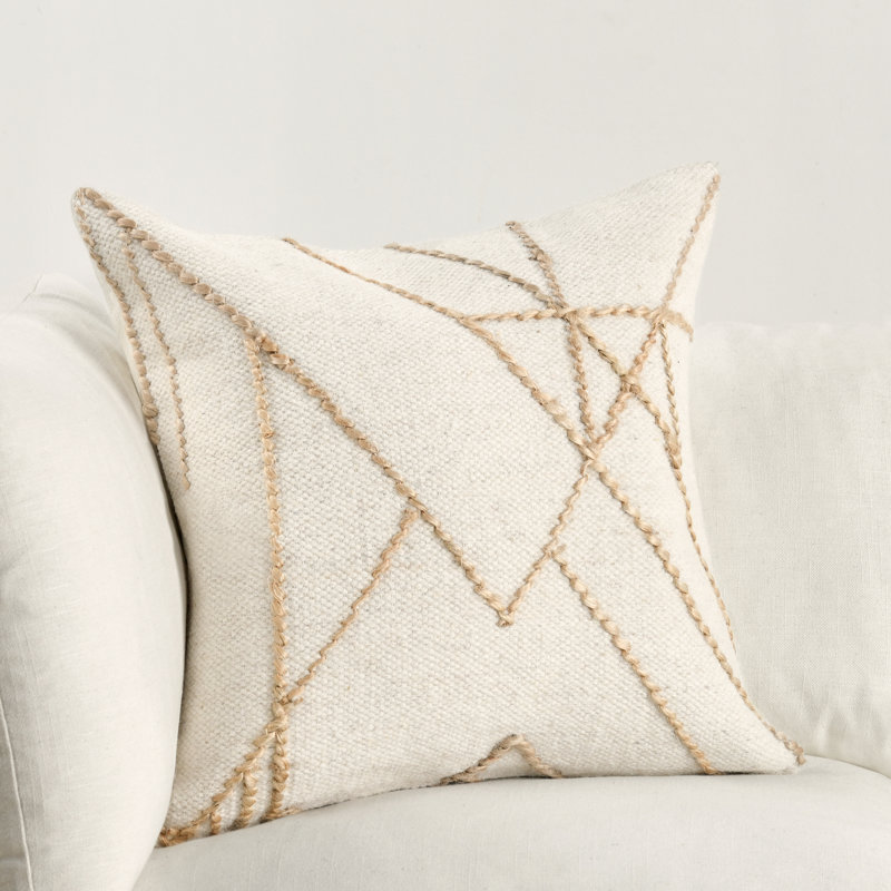 Adil Throw Pillow in Brown/Ivory