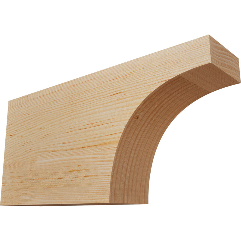 Queue de chevron lisse Huntington, Sapin de Douglas, 8"H x 3 1/2"W x 16"L