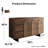 59" Sideboard Buffet Cabinet With 3 Drawers and Solid Wood Base
