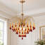 Lustre rétro en cristal 22 po
