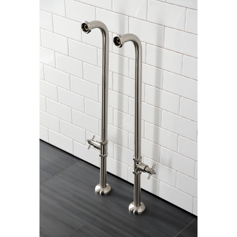 Kingston Brass Concord Freestanding Tub Supply Line, Brushed Nickel