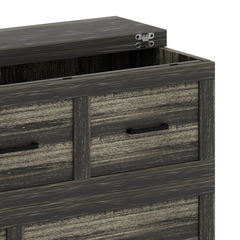 Armoire lit escamotable Murphy avec station de charge, lit plateforme pliable multifonctionnel avec 1 grand tiroir de rangement