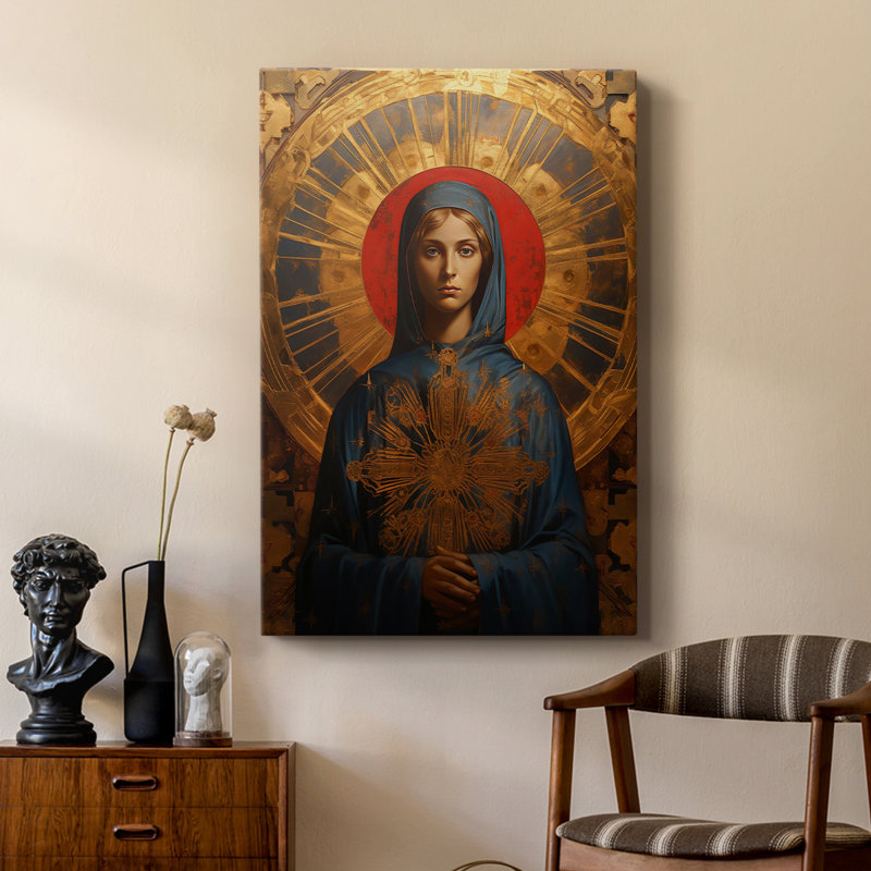 Série Religious XCII - Toile tendue avec châssis Premium - Prêt à être accroché, H 36 po x l 24 po