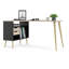 Bureau d'écriture en forme de L de 57,13 po avec tablettes et rangement Justus-106062614