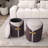 Two-Toned Ottoman With Storage Or Vanity Stool