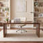 Bureau de direction en bois massif de 175 cm de long, grand bureau pour bureau à domicile