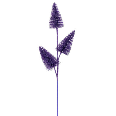 20" Artificial Glitter Cone Tree Spray. Includes 6 pieces per bag.