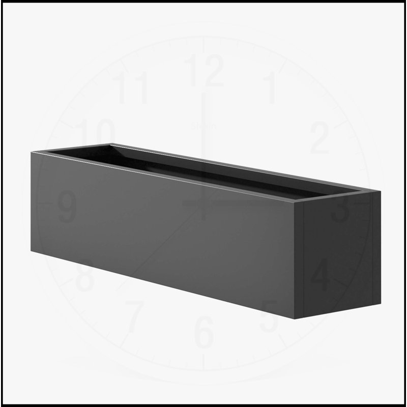 36*10*10 inch Large Metal Rectangular Planter, Black