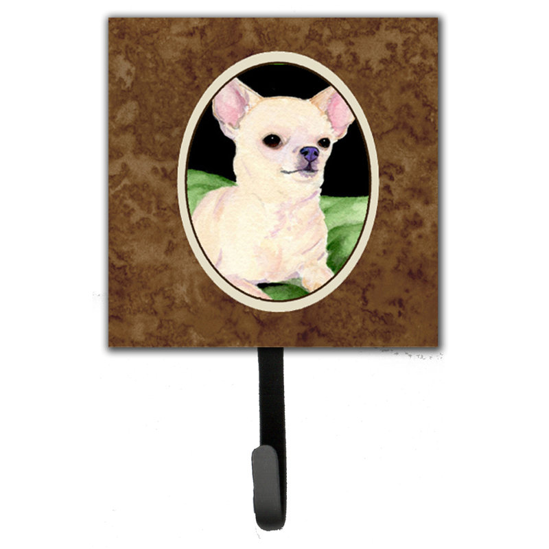 Porte-laisse chihuahua et crochet mural